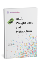 "DNA Weight Loss and Metabolism Report" by Noorns NuGen on a white background